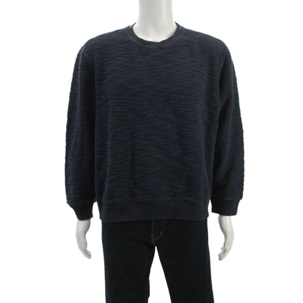 SOL ANGELES Womens Blue Cotton Long Sleeve Sweater Top Round Neck Size L